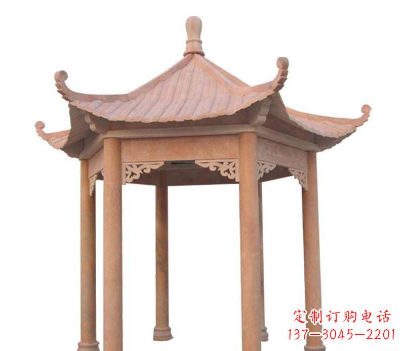 佛山大理石六角凉亭雕塑
