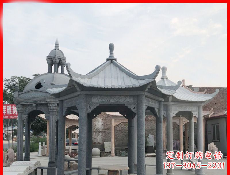 佛山六角凉亭石雕