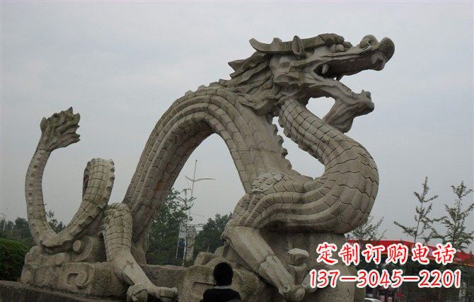 佛山大理石龙雕塑,象征着力量与尊贵