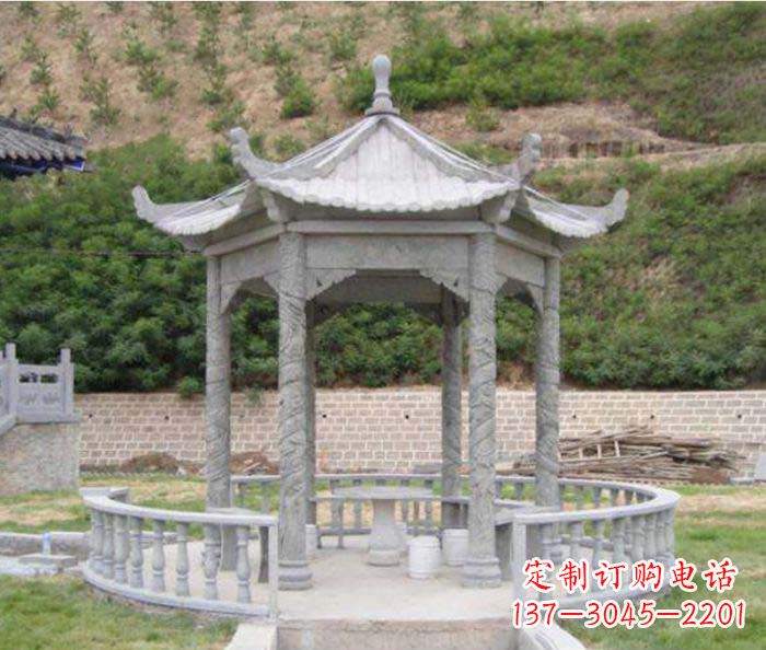佛山大理石六角石雕凉亭