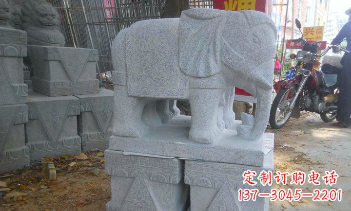 佛山中领雕塑大象招财镇宅石雕