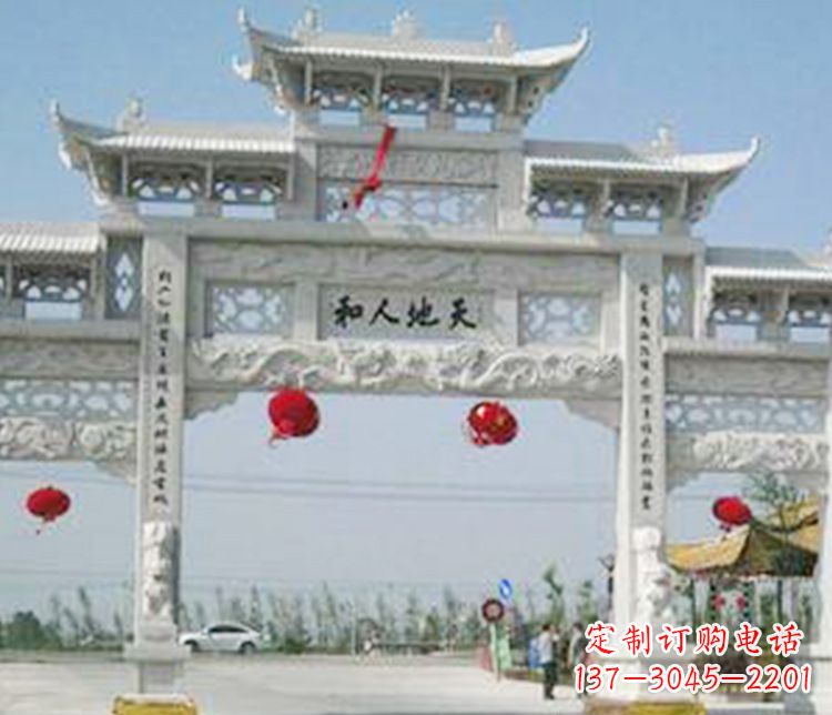 佛山牌坊石雕精美雕塑,永久传承