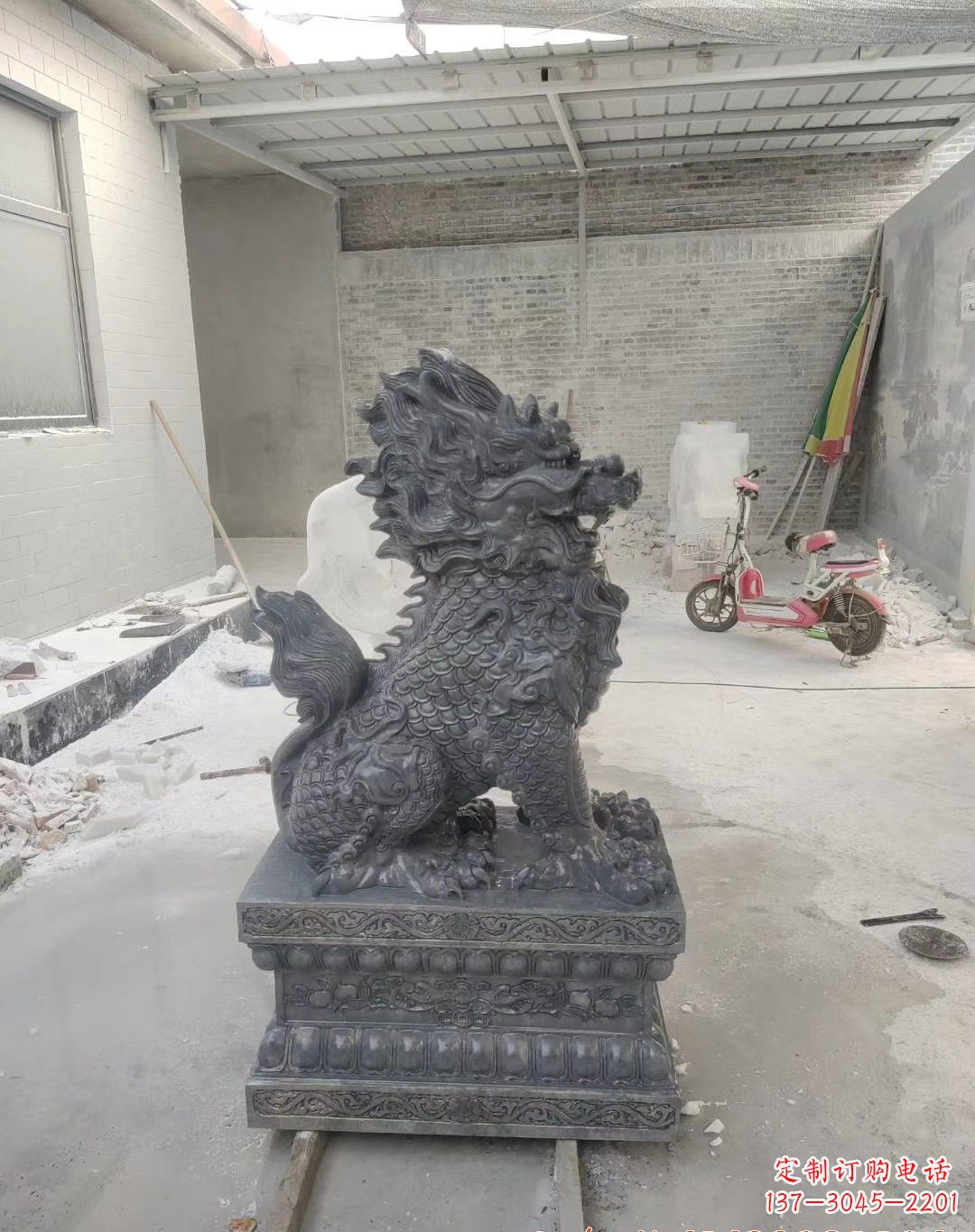 佛山传世工艺大理石麒麟雕塑