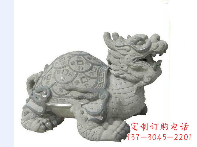 佛山大理石招财龙雕塑