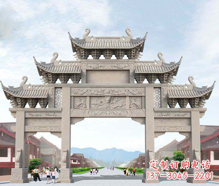 佛山大理石牌坊石雕艺术品