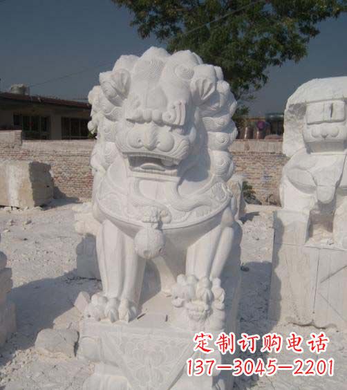 佛山精美大理石狮子雕塑