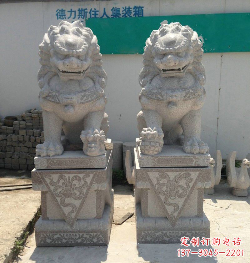 佛山精致大理石狮子雕塑
