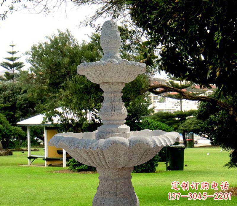 佛山大理石双层喷泉雕塑,精美绝伦