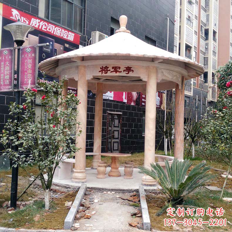 佛山精美大理石凉亭雕塑