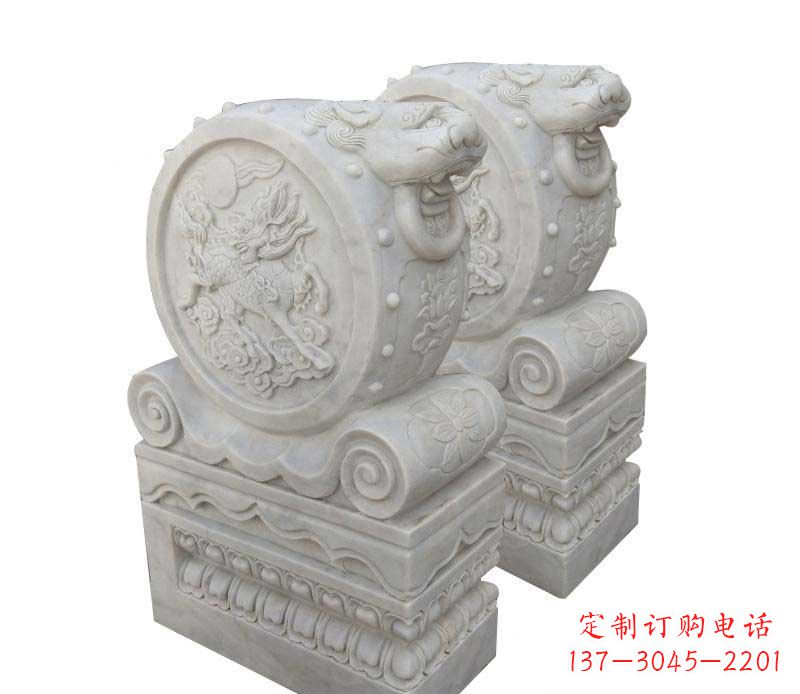 佛山大理石狮子头门墩雕塑
