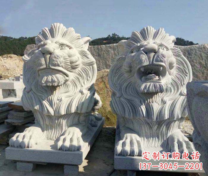 佛山大理石西洋欧式石狮子雕塑