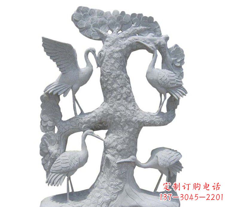 佛山精美大理石松树雕塑