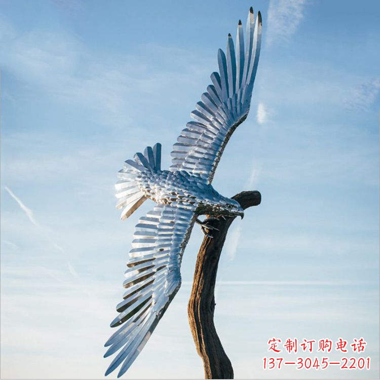 佛山大鹏展翅老鹰不锈钢雕塑