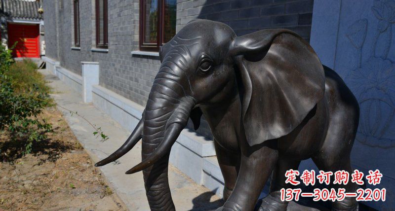 佛山大象动物铜雕 (2)