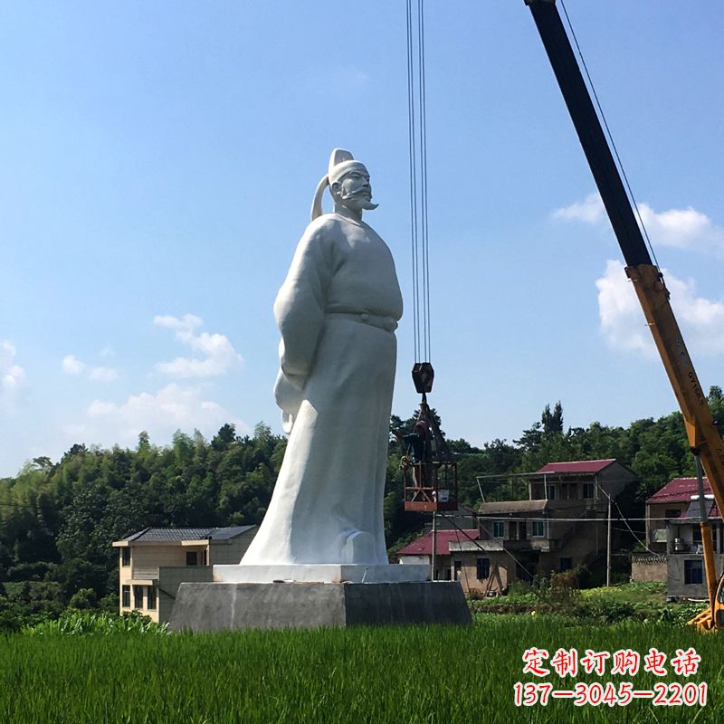 佛山经典汉白玉诗仙李白石雕像