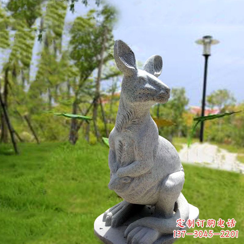 佛山高品质袋鼠雕塑,精致石雕摆件