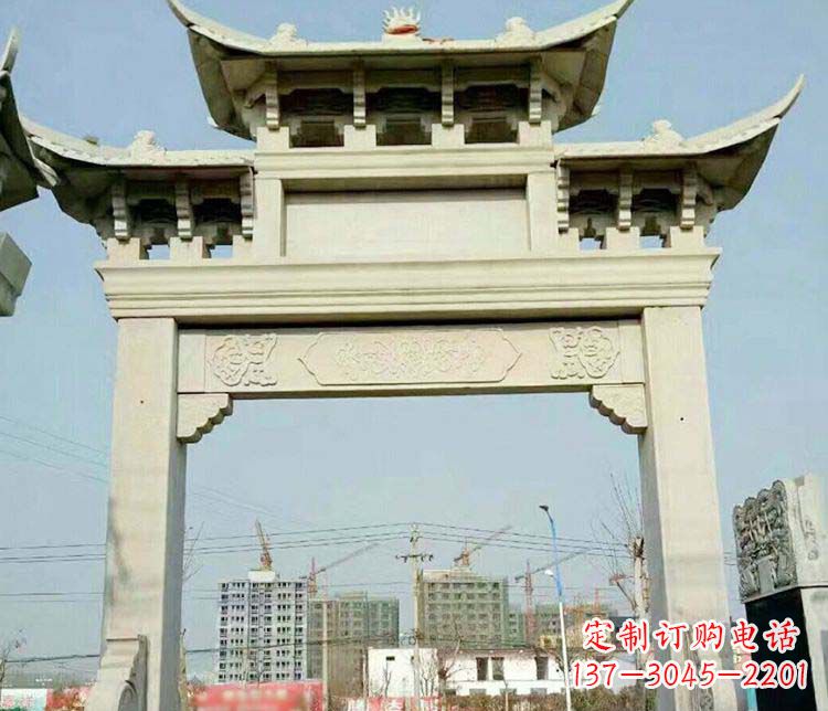 佛山单门道路牌坊石雕