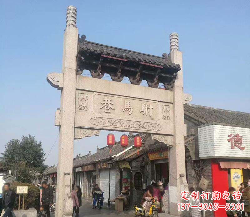 佛山单门石牌坊石雕_1