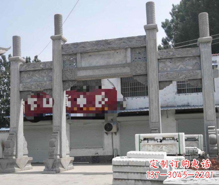 佛山领雕塑 | 专业定制道路大理石牌坊雕塑