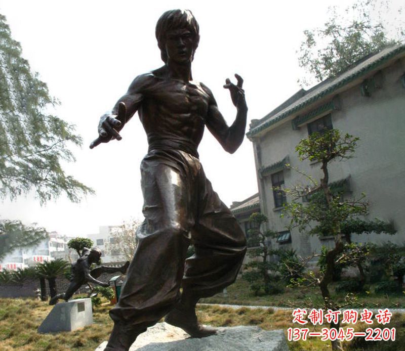 佛山传奇人物李小龙铜雕