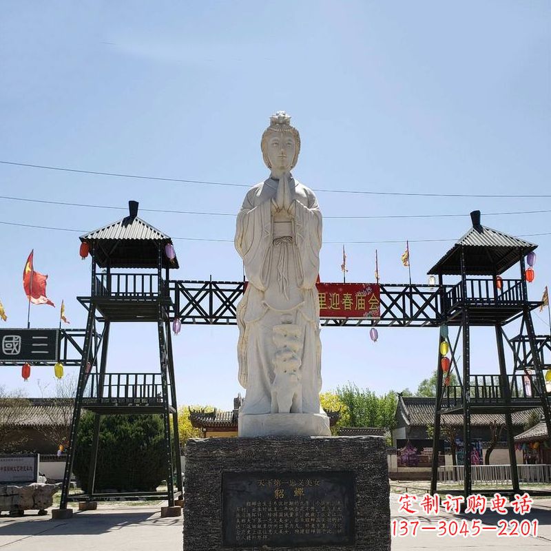 佛山精美貂蝉雕塑,抚今追昔神采飞扬