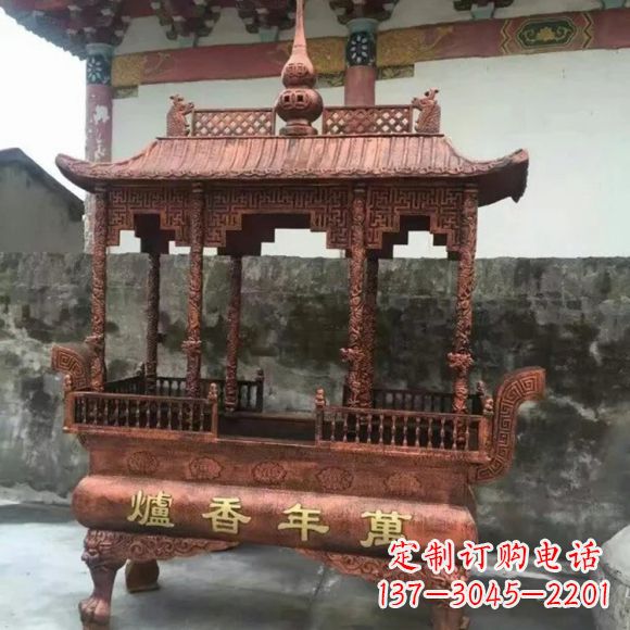佛山雕刻蝙蝠铜香炉