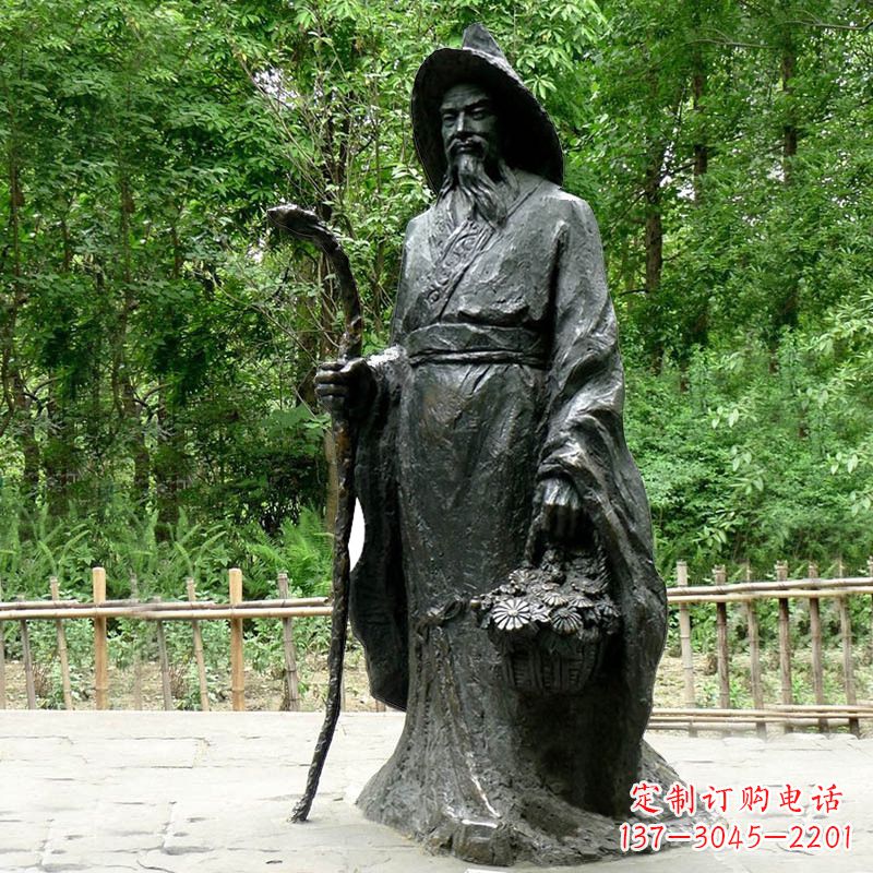 佛山精致历史名人陶渊明雕像