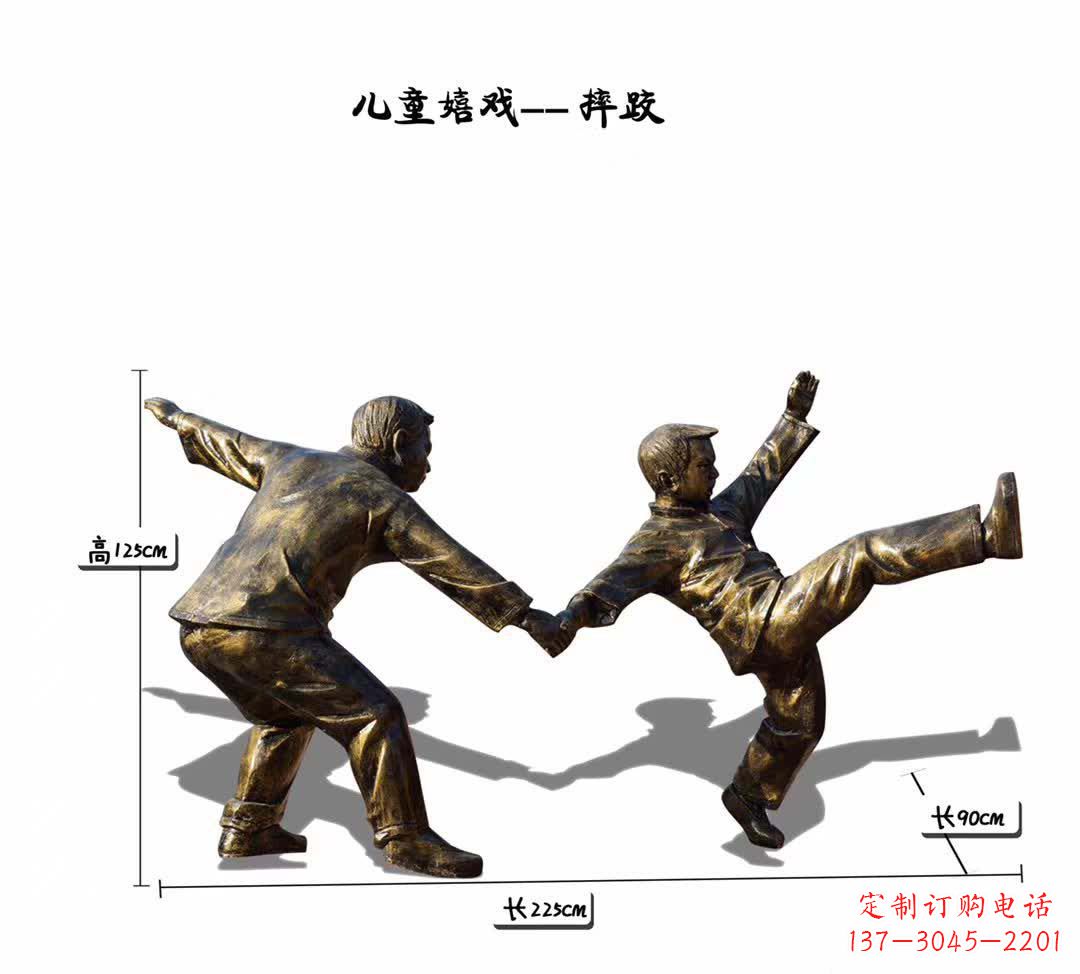 佛山趣味儿童铜雕