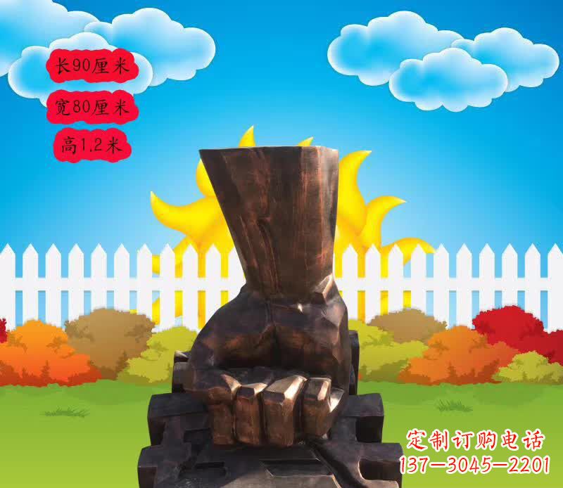 佛山精美铜拳头雕塑
