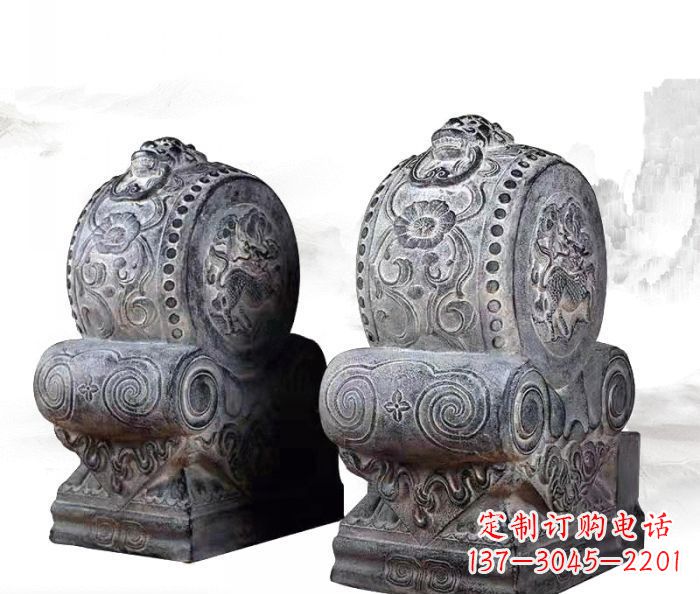 佛山仿古抱鼓石门墩雕塑