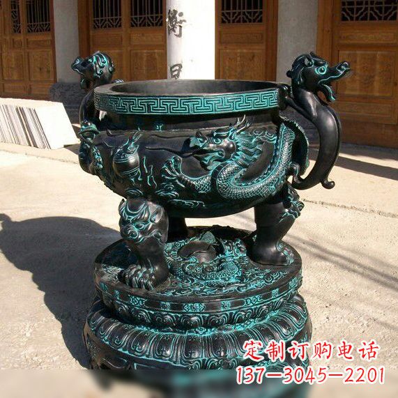 佛山传统工艺青铜龙雕塑