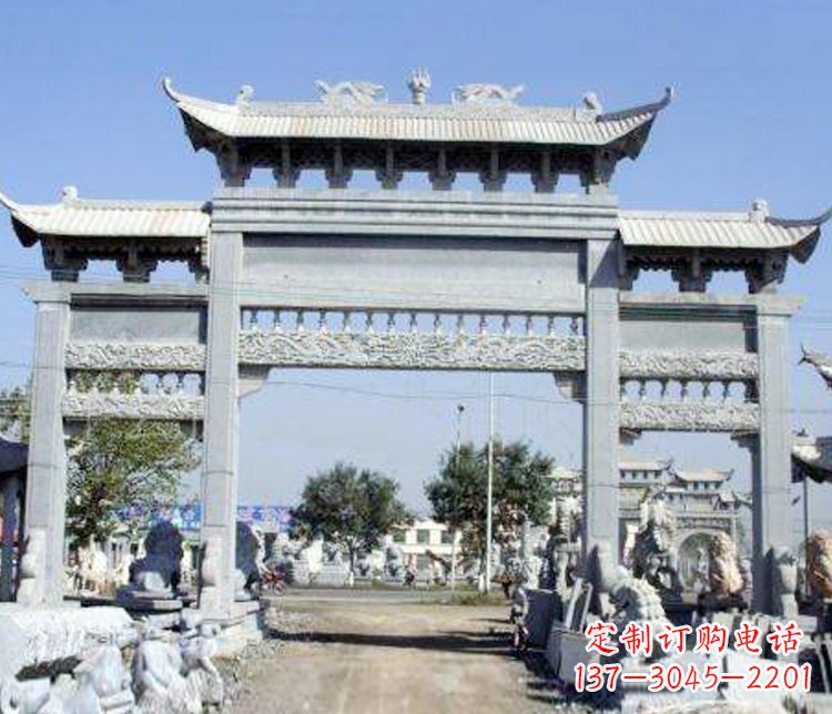佛山仿古牌坊石雕精美定制
