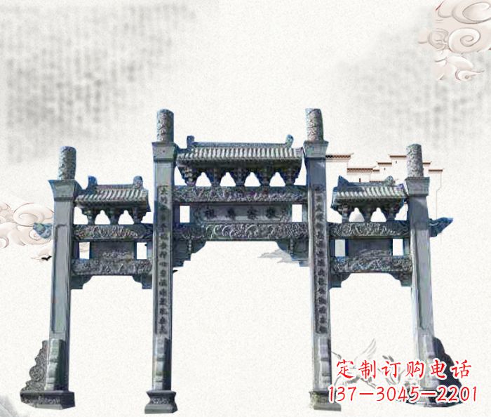 佛山精美仿古牌坊雕塑