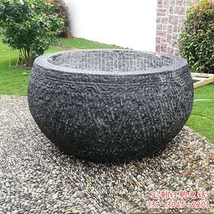 佛山仿古石雕水缸