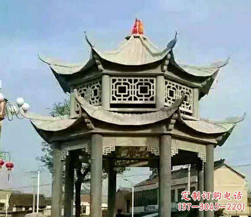 佛山精美仿古石凉亭雕塑