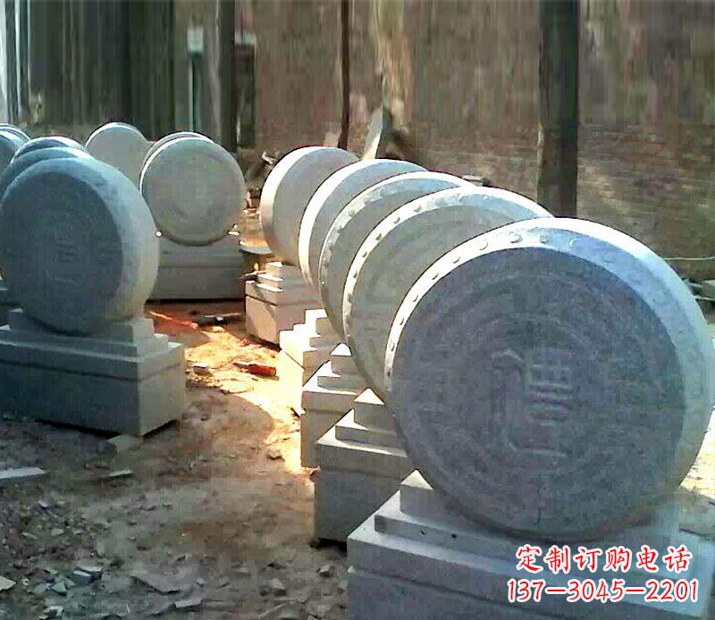 佛山仿古石门墩招财抱鼓石雕