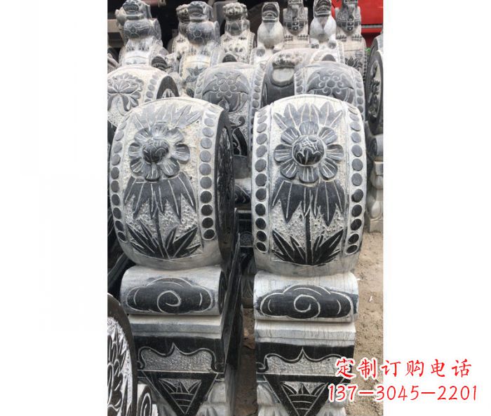 佛山仿古石门墩镇宅抱鼓石雕塑