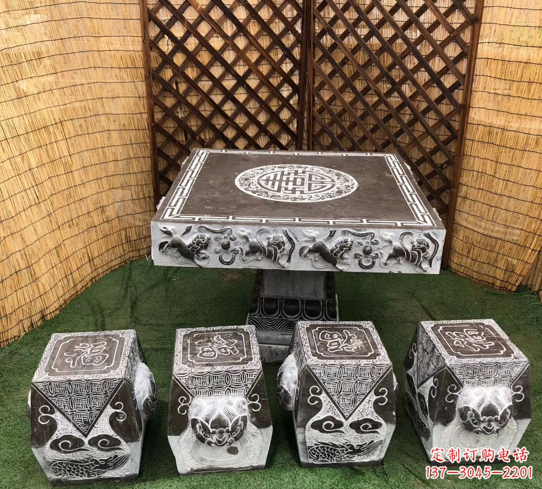 佛山仿古石桌凳公园景观石雕