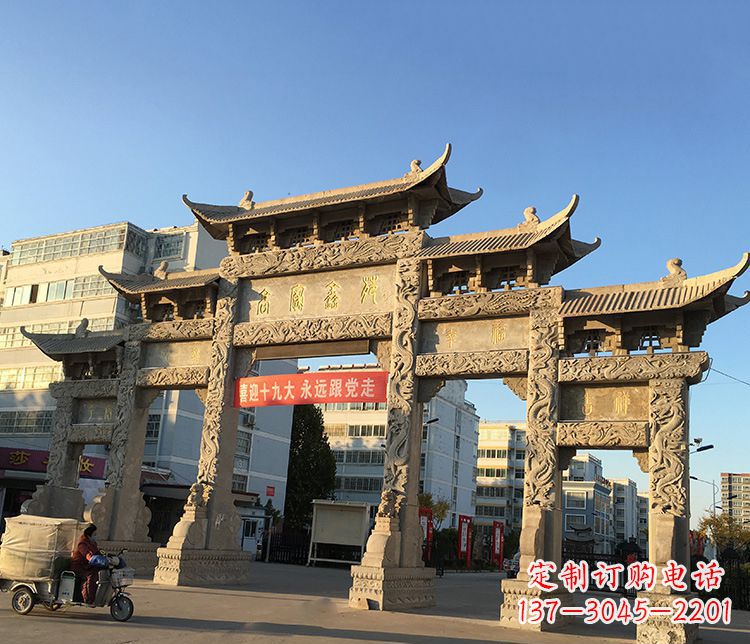 佛山仿古石牌坊雕塑