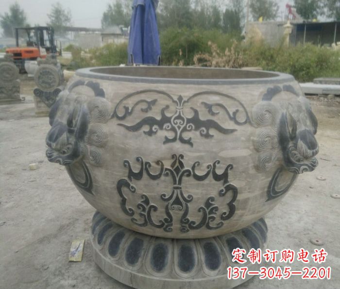 佛山仿古圆形水缸石雕