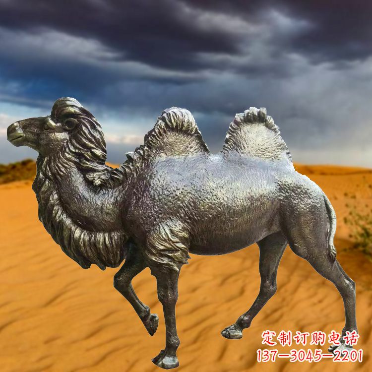 佛山仿铜玻璃钢骆驼雕塑