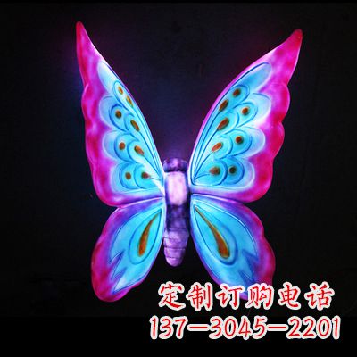 佛山完美粉色蝴蝶雕塑