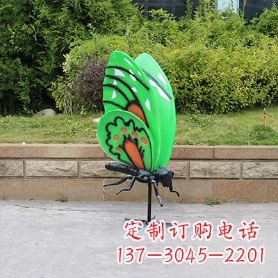 佛山大号蓝色蝴蝶定制雕塑