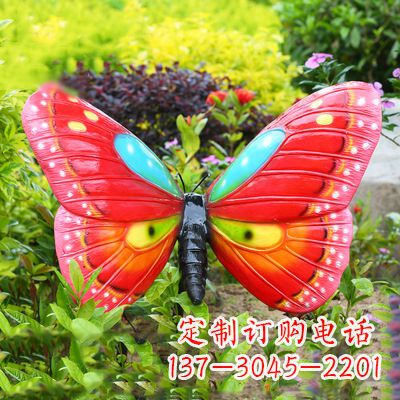 佛山红色蝴蝶-35*65*42英寸独特设计雕塑