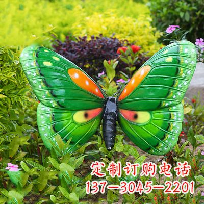 佛山精致魅力的绿色蝴蝶雕塑