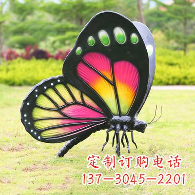 佛山仿真蝴蝶_品红色款405x78x110