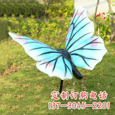 佛山浅蓝白色蝴蝶雕塑