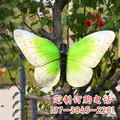 佛山浅绿色蝴蝶雕塑