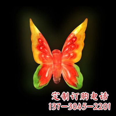 佛山精美小号黄色发光蝴蝶雕塑