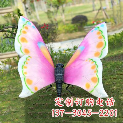 佛山紫白色蝴蝶雕塑